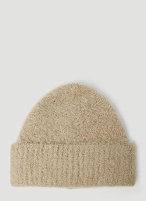 Acne Studios Fuzzy Beanie Hat Yellow acn0353001