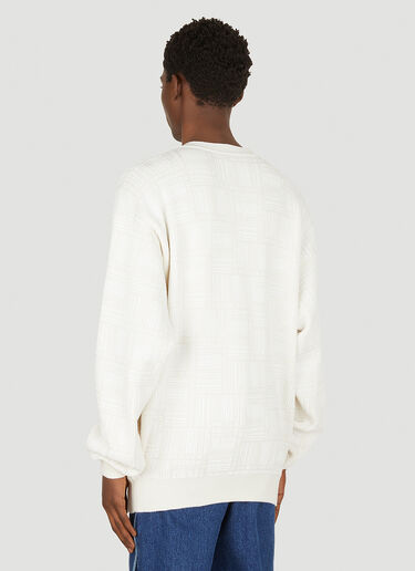 VTMNTS Barcode Cardigan White vtm0350005