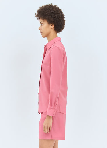 Gucci Wool-And-Mohair-Blend Shirt Pink guc0258011