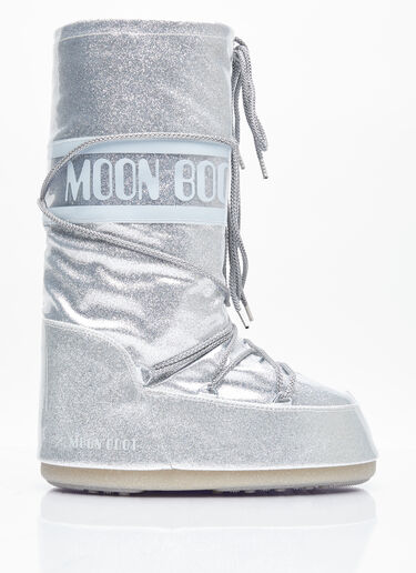 Moon Boot Icon Glitter Boots Silver mnb0354007