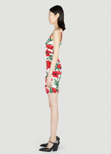 Dolce & Gabbana Poppy Print Dress Red dol0251010