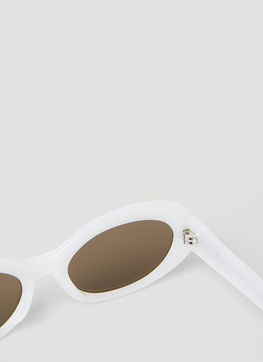 Dries Van Noten Oval Sunglasses White vns0353001