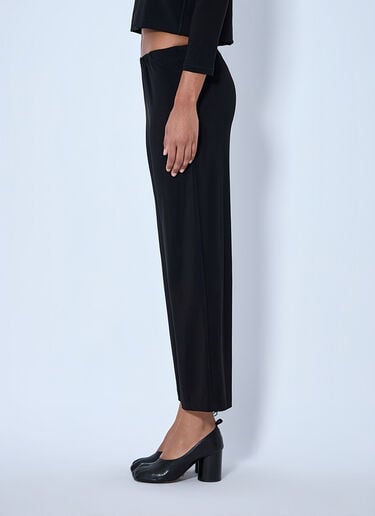LN-CC® - Issey Miyake: Elasticated Waist Trousers - Black Issey Miyake Elasticated Waist Trousers Black ism0264015