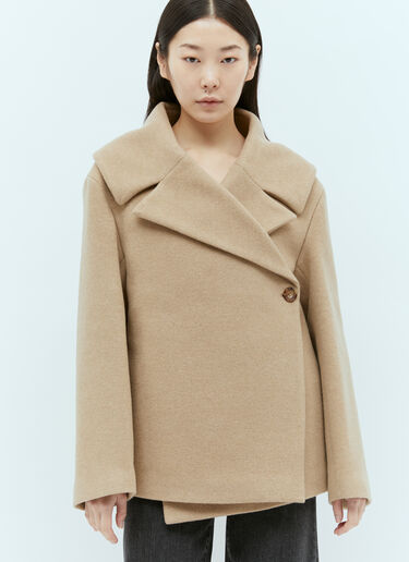 TOTEME Felt Wrap Jacket Beige tot0255026