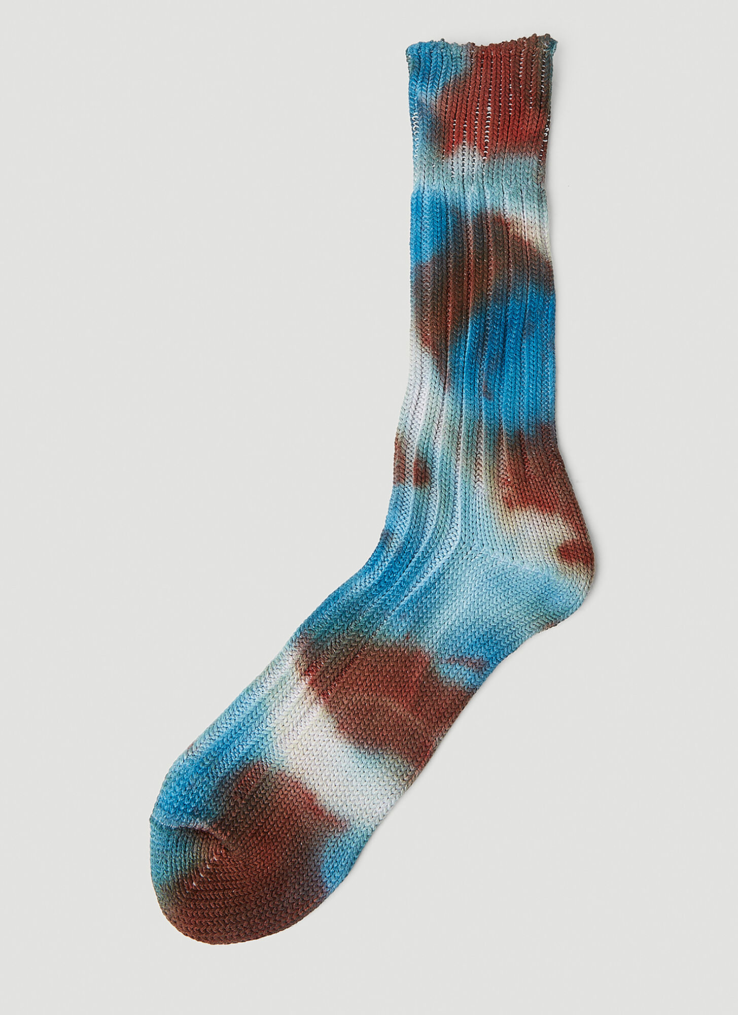 Stain Shade X Decka Socks Tie Dye Socks Unisex Blue