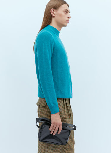 Gucci Logo Embroidery Knit Sweater Blue guc0153034
