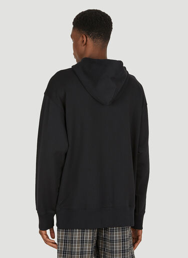 Acne Studios Face Patch Hooded Sweatshirt Black acn0149015