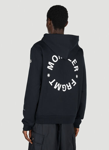 7 Moncler Fragment 로고 프린트 후드 스웨트셔츠 블랙 mfr0154008