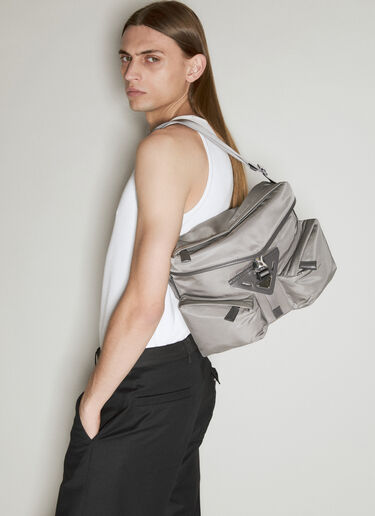 Prada Re-Nylon And Leather Shoulder Bag Grey pra0156016