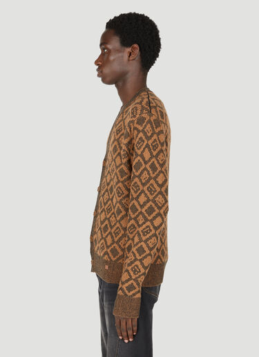 Acne Studios Faces Tiles Cardigan Brown acn0153057