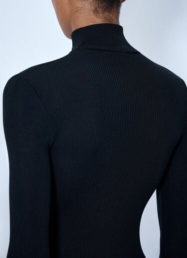 LN-CC® - Prada: Ribbed Turtleneck Top - Black Prada Ribbed Turtleneck Top Black pra0265904
