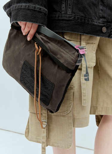 Acne Studios Canvas Crossbody Bag Grey acn0355014