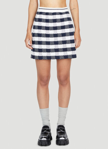 Thom Browne Gingham Check Mini Skirt Blue thb0252008