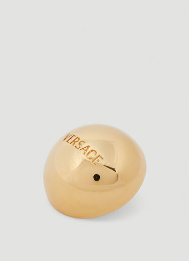 Versace Logo Engraved Earrings Gold vrs0252031