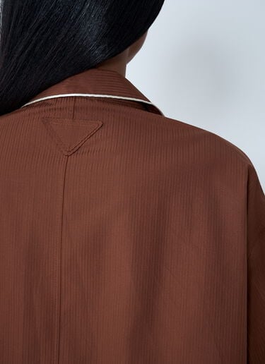 Cotton Shirt With Contrast Trim Prada Cotton Shirt With Contrast Trim Brown pra0262130