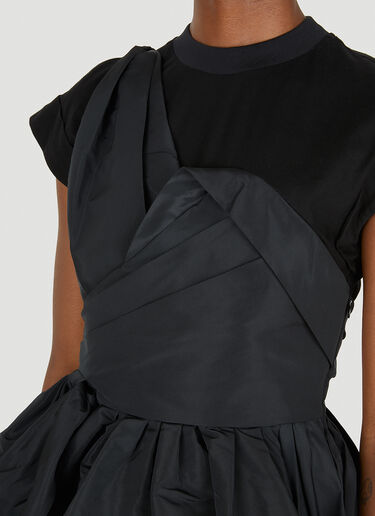 Alexander McQueen 裙边叠层上衣 黑 amq0249028