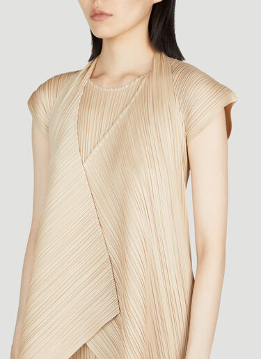 Waterfall Plissé Vest Pleats Please Issey Miyake Waterfall Plissé Vest Beige plp0253024