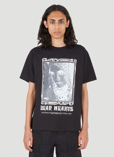 HYMNE x LN-CC x Online Ceramics Dear Hearts T-Shirt Black hym0146002