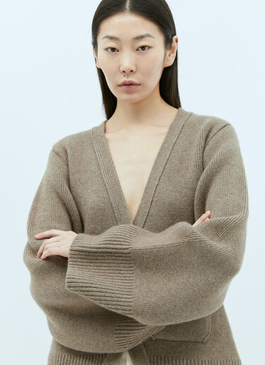Khaite Scarlet Cashmere Cardigan Beige kha0255011