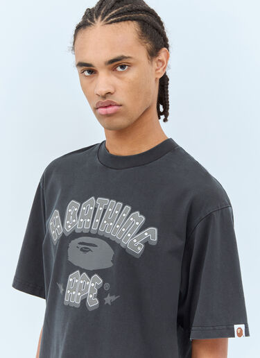 A BATHING APE® Rhinestone Logo T-Shirt Grey aba0158008