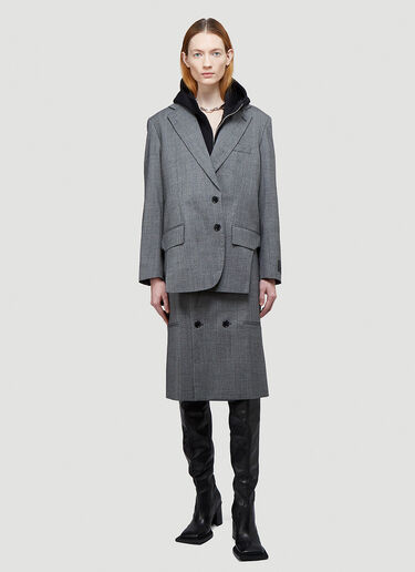 Vetements Tailored Pencil Skirt Grey vet0243005