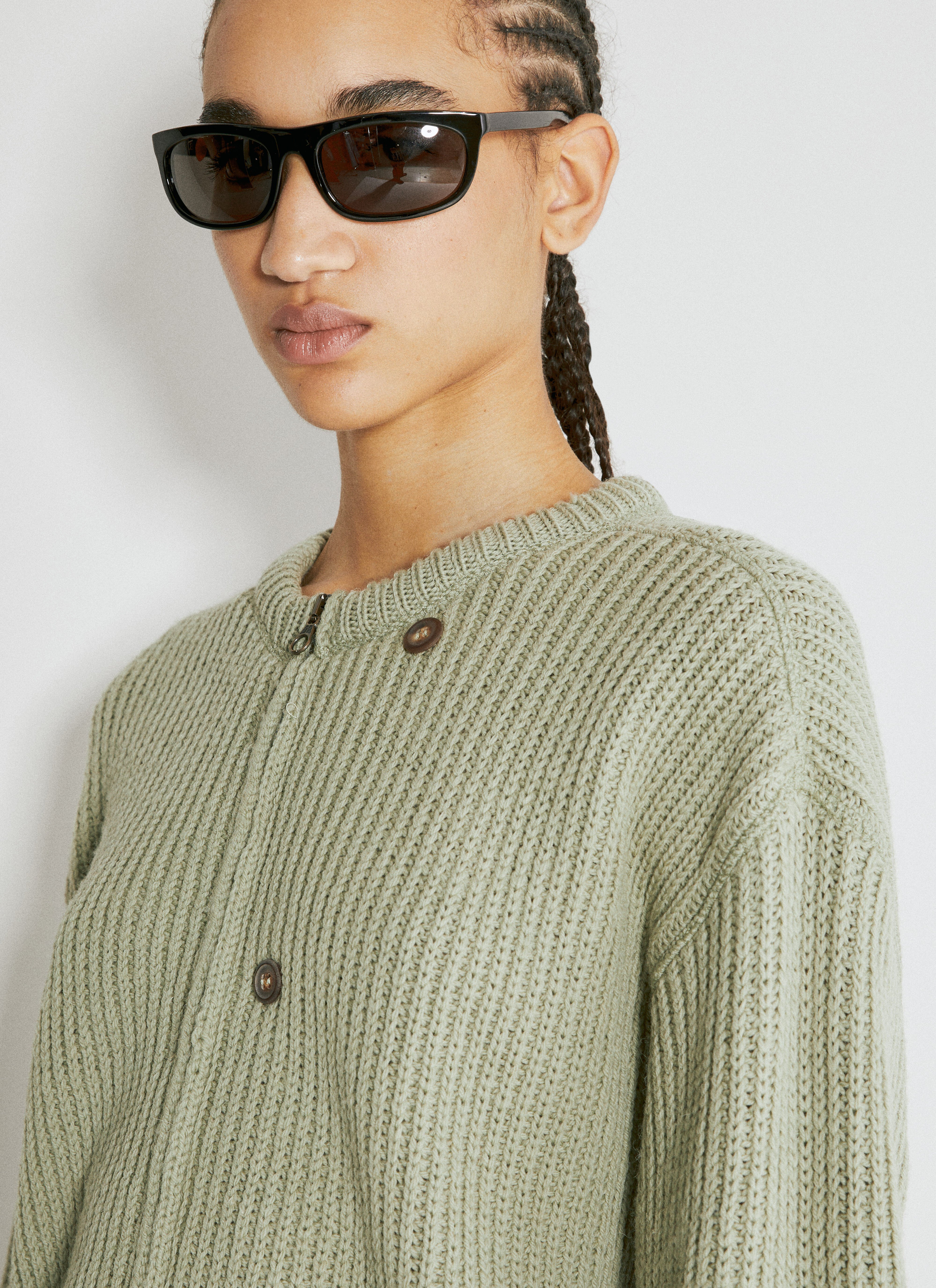 Our Legacy Zip Wrap Cardigan en Green pour femme | LN-CC®