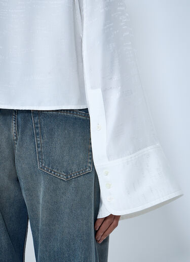 MM6 Maison Margiela Button-Down Shirt With Long Flared Sleeves White mmm0264006