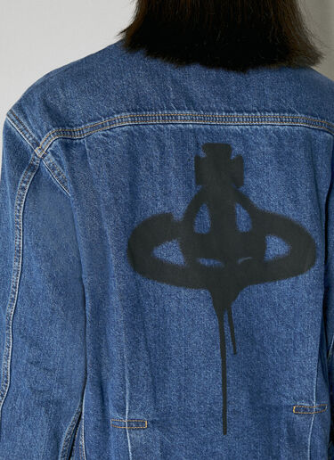 Vivienne Westwood スプレー・オーブマリーン・デニムジャケット。 ブルー vvw0253009