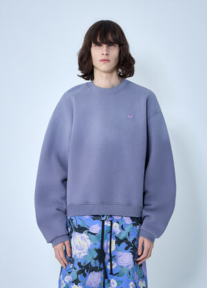 ERL Embroidered Sweatshirt Purple erl0164002