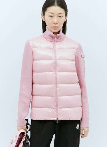 Moncler 패딩 마감 집업 가디건 핑크 mon0257052