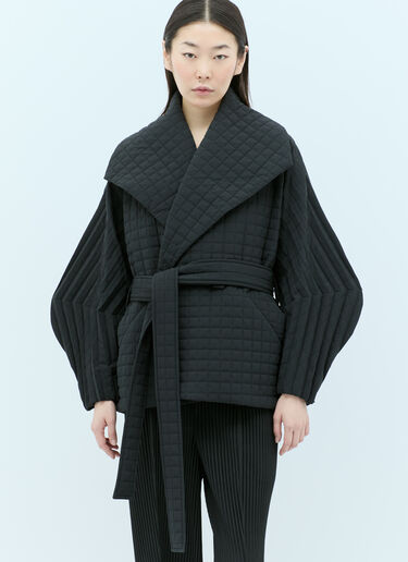 Issey Miyake Quilted Jacket Black ism0255006