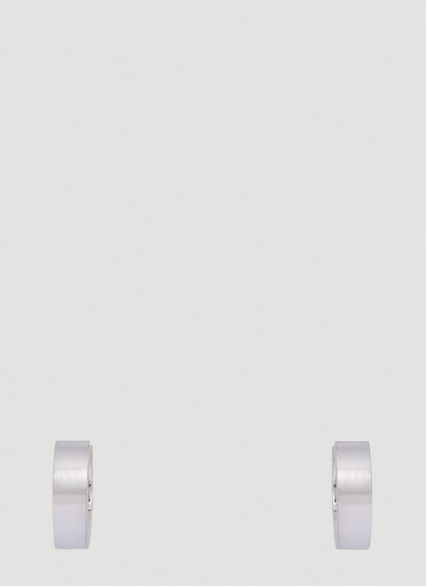 Tom Wood Arch Hoop Satin Small Earrings Silver tmw0353027