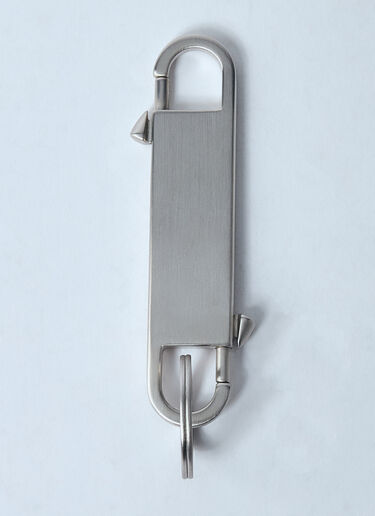 Rick Owens Gemini Metal Keyring Silver ric0159057