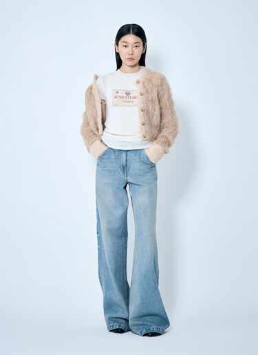 Acne Studios Double-Layered Long Sleeve T-Shirt White acn0259007