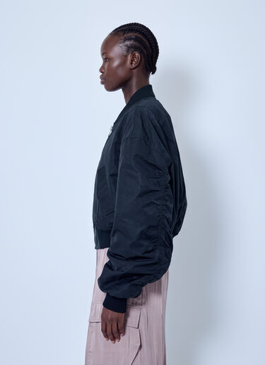 LN-CC® - Rick Owens: Secchia Cropped Flight Bomber Jacket - Black Rick Owens Secchia Cropped Flight Bomber Jacket Black ric0265006
