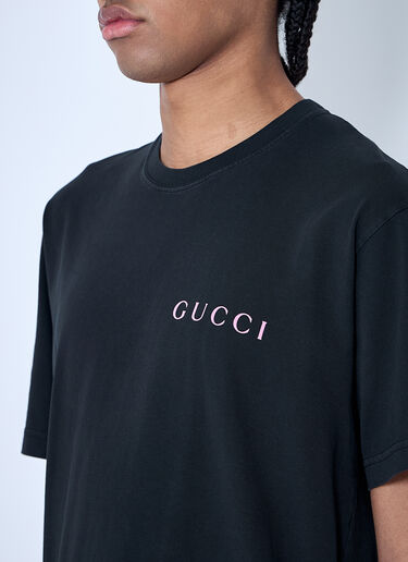 Gucci Logo Motif T-Shirt Black guc0160011