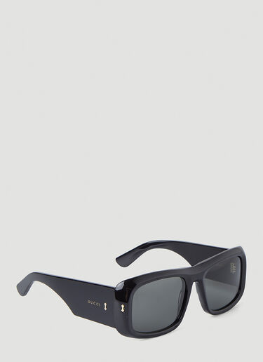 Gucci Rectangular Frame Sunglasses Black guc0148002