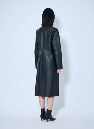 LN-CC® - Toteme: Slim Leather Coat - Black Toteme Slim Leather Coat Black tot0265058