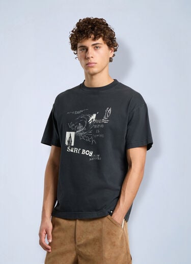 Palm Angels Surf Boy Regular T-Shirt Grey pma0166239