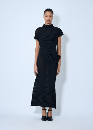 Issey Miyake Stream Knit Dress Grey ism0259009