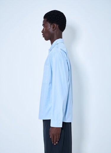 Jil Sander Button-Down Cotton Shirt Blue jil0165004