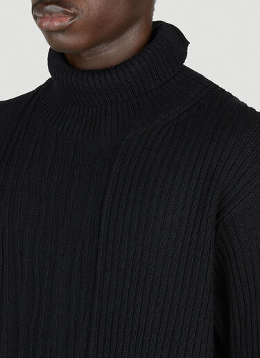 Yohji Yamamoto Ribbed Sweater Black yoy0152012