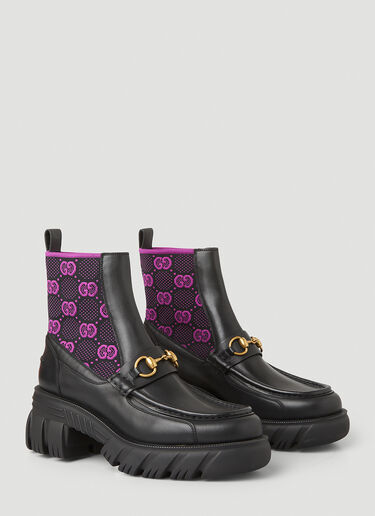 Gucci GG Horsebit Boots Black guc0251087