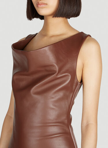 Bottega Veneta 어시메트릭 드레스 브라운 bov0252061