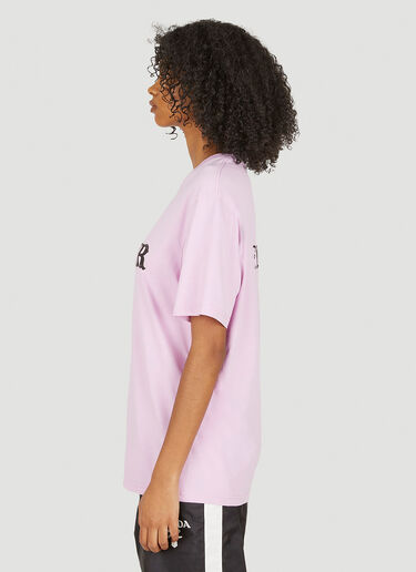 7 Moncler FRGMT Hiroshi Fujiwara 로고 프린트 T-셔츠 핑크 mfr0251009