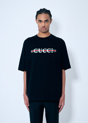 Gucci Logo Print T-Shirt Black guc0159054