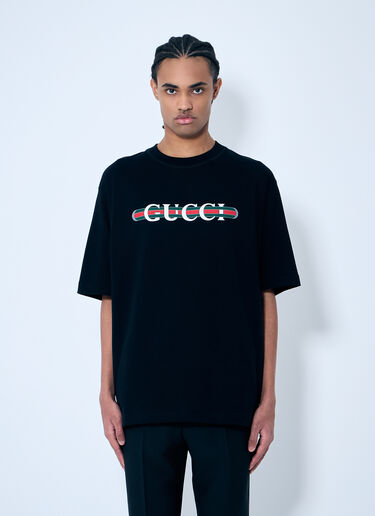 Gucci Logo Print T-Shirt Black guc0159054