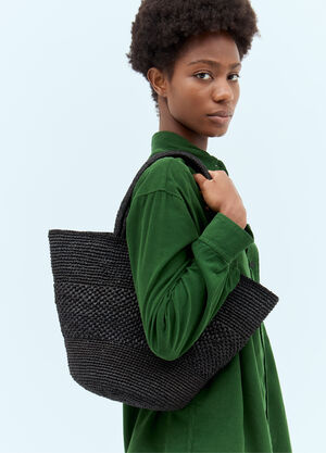 The Row Emilie Raffia Handbag Green row0256027