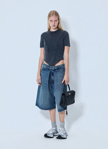 Balenciaga Folded Shorts Blue bal0264009