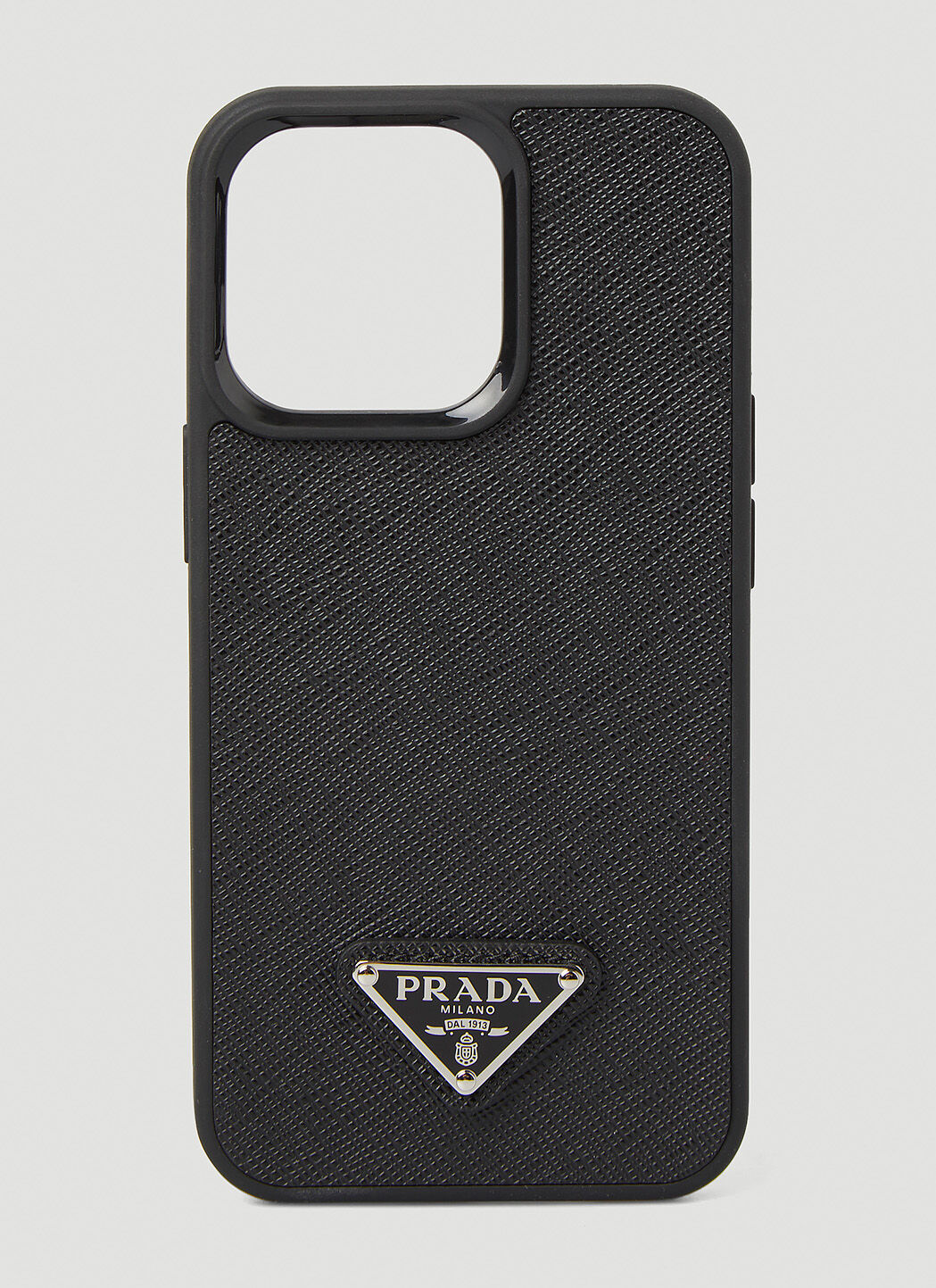 Prada 로고 플라크 iPhone 12 케이스 블랙 pra0145046